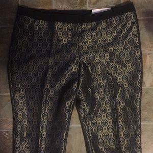 NWT Worthington Black and Gold Dress Pants